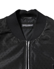 Dolce & Gabbana Black Long Sleeves Full Zip Bomber Jacket