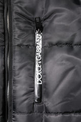 Dolce & Gabbana Black Hooded Parka Winter Men Coat Jacket