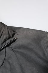 Dolce & Gabbana Black Solid Cotton Collared Coat Jacket