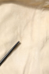 Dolce & Gabbana Beige Lambskin Full Zip Men Bomber Jacket