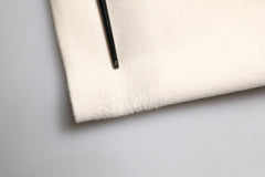 Dolce & Gabbana Beige Cashmere Double Breasted Coat Blazer