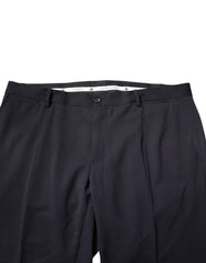Dolce & Gabbana Black Wool Mid Waist Dress Pants