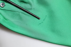 Dolce & Gabbana Green Silk Satin Long Sleeves Casual Shirt