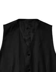 Dolce & Gabbana Black Double Breasted Formal 3 Piece Suit