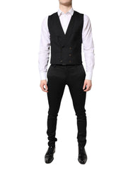 Dolce & Gabbana Black Single Breasted Formal Blazer with Vest
