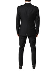 Dolce & Gabbana Black Wool Single Breasted 2 Piece Suit
