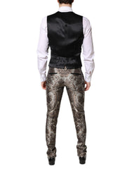 Dolce & Gabbana Multicolor Jacquard Single Breasted 3 Piece Suit