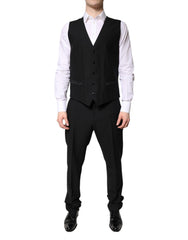 Dolce & Gabbana Black Single Breasted Formal 3 Piece Suit