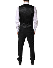Dolce & Gabbana Black Single Breasted Formal 3 Piece Suit