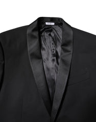 Dolce & Gabbana Black Wool Single Breasted 2 Piece Suit