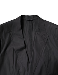 Dolce & Gabbana Black Cotton Single Breasted 2 Piece Suit