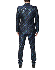 Dolce & Gabbana Multicolor Polyester Jacquard 2 Piece Suit