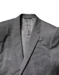 Dolce & Gabbana Gray Wool Single Breasted 2 Piece Suit