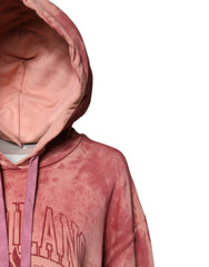 Dolce & Gabbana Pink Wash DG MILANO Hooded Pullover Sweater