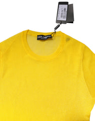 Dolce & Gabbana Yellow Polyester Women Pullover Top Sweater