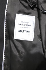 Dolce & Gabbana Black MARTINI Double Breasted Coat Blazer