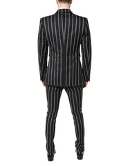 Dolce & Gabbana Black Striped SICILIA Formal 2 Piece Suit