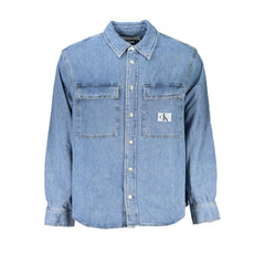 Calvin Klein Light Blue Cotton Men Shirt