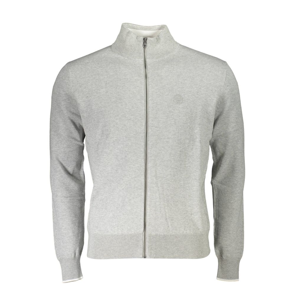 North Sails Brown Organic Cotton Men Cardigan