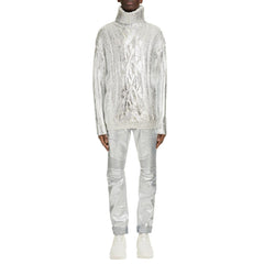 Balmain Brown Wool Men Turtleneck Sweater