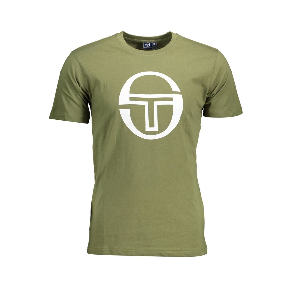 Sergio Tacchini Green Cotton Men T-Shirt