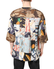 Dolce & Gabbana Multicolor Patchwork Short Sleeves Shirt