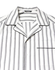 Dolce & Gabbana White Stripes Lounge Pajama Sleepwear Shirt