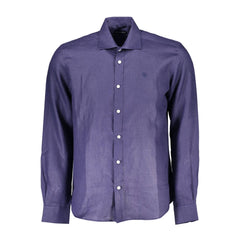 North Sails Blue Linen Men Shirt