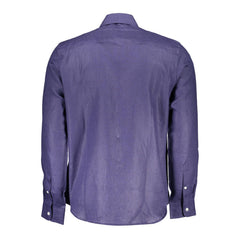 North Sails Blue Linen Men Shirt