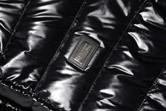 Dolce & Gabbana Black Logo Plaque Full Zip Puffer Jacket