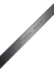 Dolce & Gabbana Black Classic Gold Metal Logo Buckle Belt