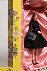 Dolce & Gabbana Black Dress Ceramic Porcelain Fashion Leather Sicily Dolls