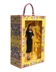 Dolce & Gabbana Black Dress Ceramic Porcelain Fashion Leather Sicily Dolls