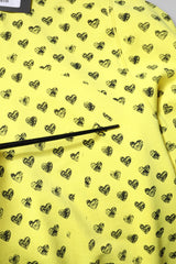 Dolce & Gabbana Yellow Heart Crew Neck Men Pullover Sweater
