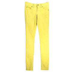 John Galliano Yellow Cotton Women Jeans