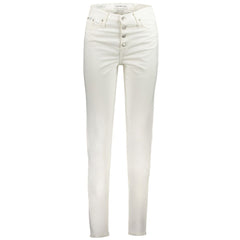 Calvin Klein White Cotton Women Jeans