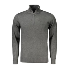 Coveri Moving Gray Viscose Men Sweater