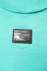 Dolce & Gabbana Green Sleeveless Logo Round Neck T-shirt
