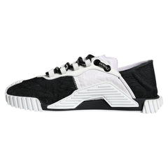 Dolce & Gabbana White Black Low Top NS1 Sneakers Shoes