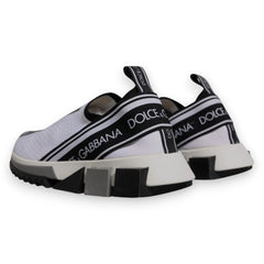 Dolce & Gabbana White Black Slip On Sorrento Sneakers Shoes