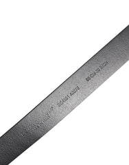 Dolce & Gabbana Brown Leather Gold Rectangle Buckle Belt