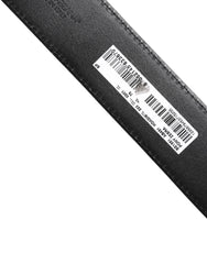 Dolce & Gabbana White Black Leather Zebra DG Crystal Buckle Belt