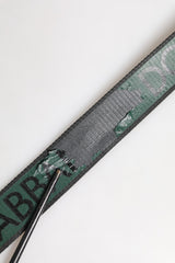 Dolce & Gabbana Green Black Polyester DG Logo Buckle Belt