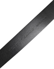 Dolce & Gabbana Black Classic Leather Metal Buckle Belt