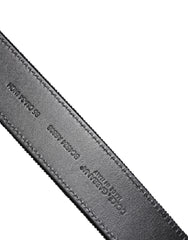 Dolce & Gabbana Black Cotton Silver Metal Buckle Belt