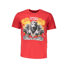Cavalli Class Red Cotton T-Shirt