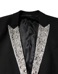 Dolce & Gabbana Black MARTINI Crystal Embellished 3 Pc Suit