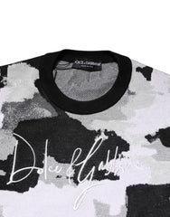Dolce & Gabbana Multicolor Logo Crew Neck Pullover Sweater