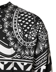 Dolce & Gabbana Black White Bandana Cotton Men Sweatshirt Sweater