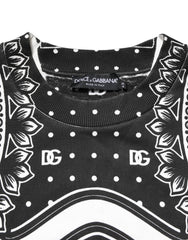 Dolce & Gabbana Black White Bandana Cotton Men Sweatshirt Sweater